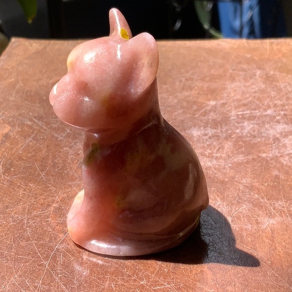 COPY - TOURMALINE HAND CARVED DOG - Picture 2 of 6